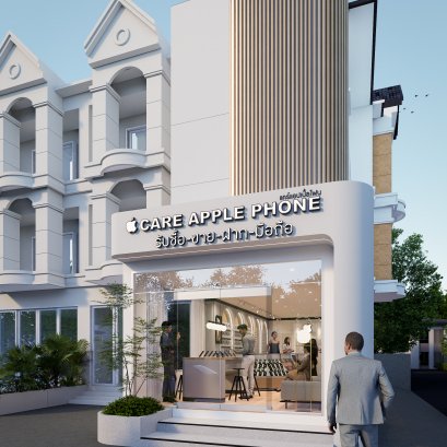 ออกแบบ ผลิต และติดตั้งร้าน : ร้าน APPLE CARE PHONE จ. ลพบุรี